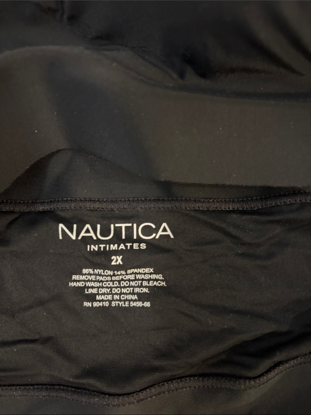 Nautica Women's Black Seamless Bralette with Adjustable Straps - Picture 3 of 3